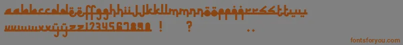 RevolusiTimurTengah Font – Brown Fonts on Gray Background