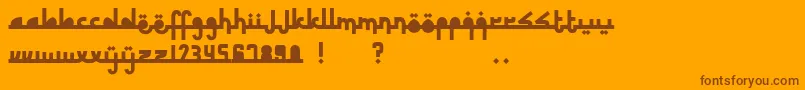 RevolusiTimurTengah Font – Brown Fonts on Orange Background