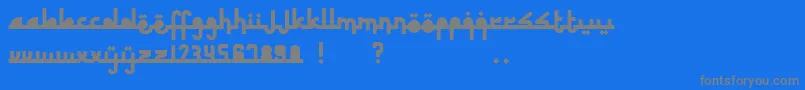 RevolusiTimurTengah Font – Gray Fonts on Blue Background