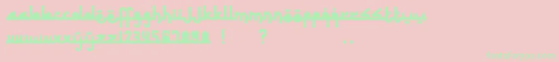 RevolusiTimurTengah Font – Green Fonts on Pink Background