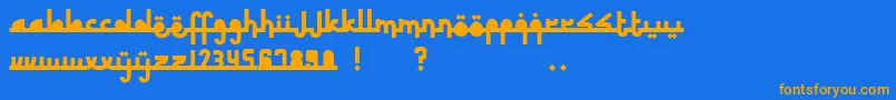 RevolusiTimurTengah Font – Orange Fonts on Blue Background