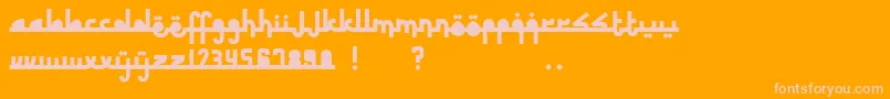 RevolusiTimurTengah Font – Pink Fonts on Orange Background