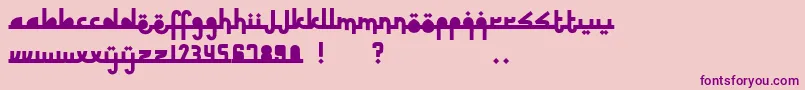 RevolusiTimurTengah Font – Purple Fonts on Pink Background