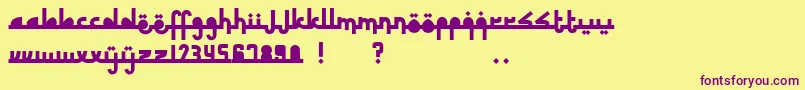 RevolusiTimurTengah Font – Purple Fonts on Yellow Background