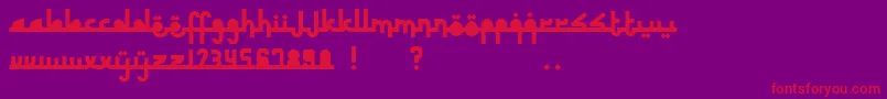 Fonte RevolusiTimurTengah – fontes vermelhas em um fundo violeta