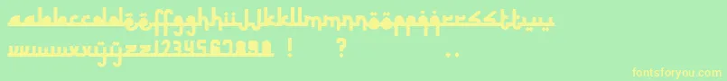 RevolusiTimurTengah Font – Yellow Fonts on Green Background