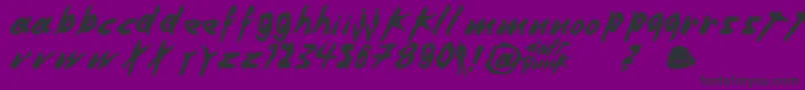 DafterHarderBetterStrongerByDuncanWick Font – Black Fonts on Purple Background