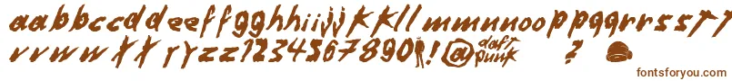 DafterHarderBetterStrongerByDuncanWick Font – Brown Fonts on White Background