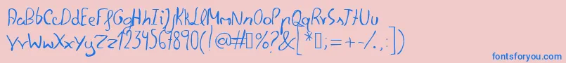 FelipescriptfontRegular Font – Blue Fonts on Pink Background