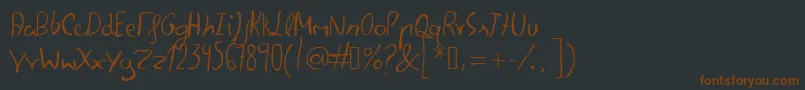 FelipescriptfontRegular-Schriftart – Braune Schriften auf schwarzem Hintergrund