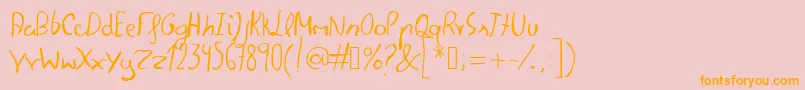 FelipescriptfontRegular Font – Orange Fonts on Pink Background
