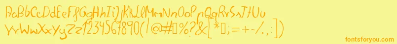 FelipescriptfontRegular Font – Orange Fonts on Yellow Background