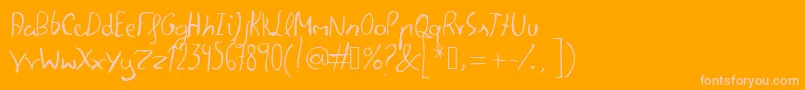 Fonte FelipescriptfontRegular – fontes rosa em um fundo laranja