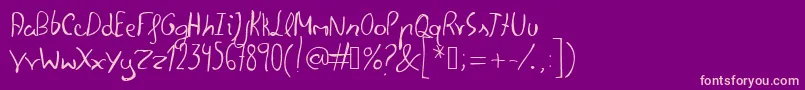 FelipescriptfontRegular Font – Pink Fonts on Purple Background