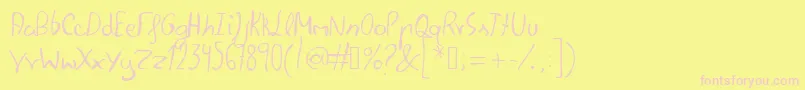 FelipescriptfontRegular Font – Pink Fonts on Yellow Background