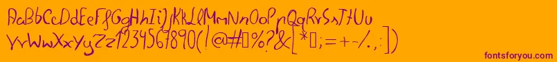 FelipescriptfontRegular Font – Purple Fonts on Orange Background