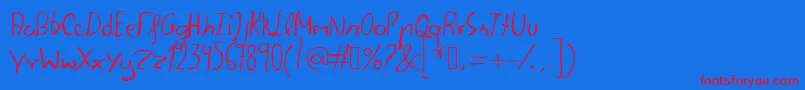 FelipescriptfontRegular Font – Red Fonts on Blue Background