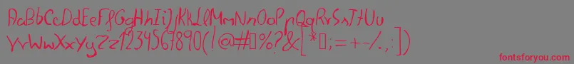FelipescriptfontRegular Font – Red Fonts on Gray Background