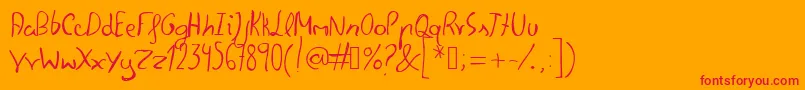 FelipescriptfontRegular-Schriftart – Rote Schriften auf orangefarbenem Hintergrund