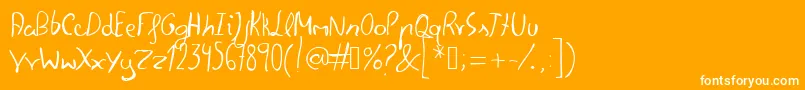 Шрифт FelipescriptfontRegular – белые шрифты на оранжевом фоне