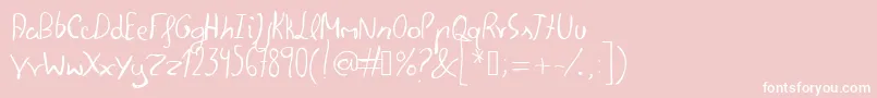 FelipescriptfontRegular-Schriftart – Weiße Schriften auf rosa Hintergrund
