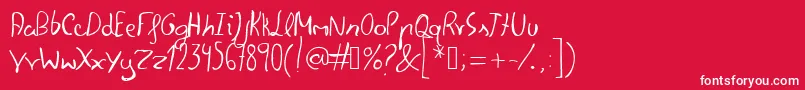 FelipescriptfontRegular Font – White Fonts on Red Background