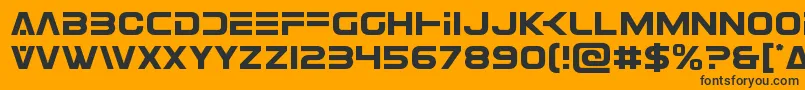 Eurofighter Font – Black Fonts on Orange Background