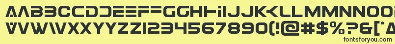 Eurofighter Font – Black Fonts on Yellow Background