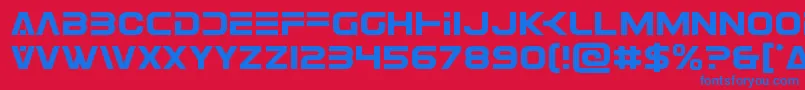 Eurofighter Font – Blue Fonts on Red Background