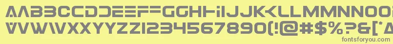 Eurofighter Font – Gray Fonts on Yellow Background