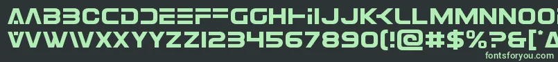 Eurofighter Font – Green Fonts on Black Background