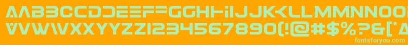 Eurofighter Font – Green Fonts on Orange Background