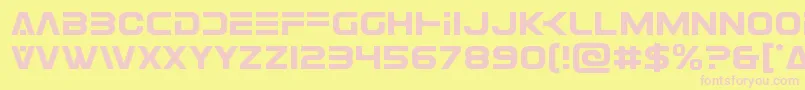 Eurofighter Font – Pink Fonts on Yellow Background