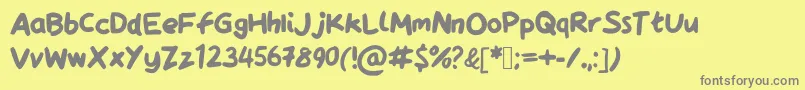 Qareports Font – Gray Fonts on Yellow Background