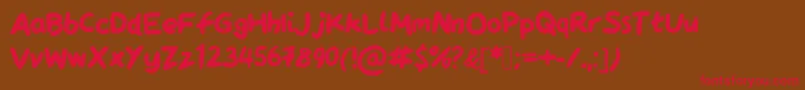 Qareports Font – Red Fonts on Brown Background