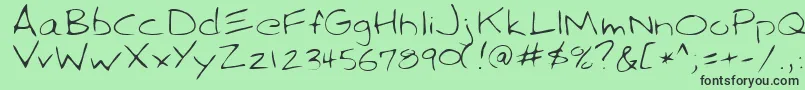 SparkyRegular Font – Black Fonts on Green Background