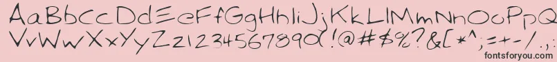 SparkyRegular Font – Black Fonts on Pink Background