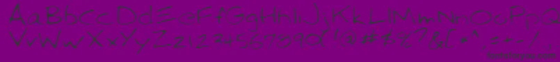SparkyRegular Font – Black Fonts on Purple Background