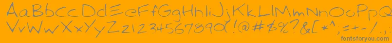 SparkyRegular Font – Gray Fonts on Orange Background