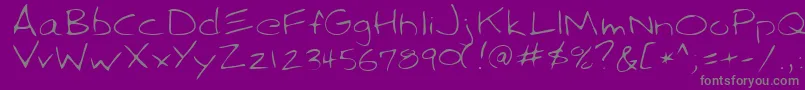 SparkyRegular Font – Gray Fonts on Purple Background