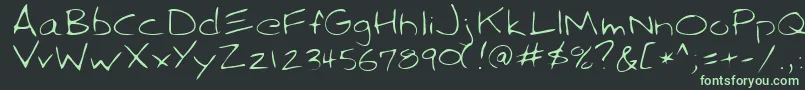 SparkyRegular Font – Green Fonts on Black Background