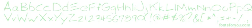 SparkyRegular Font – Green Fonts on White Background