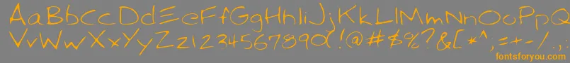 SparkyRegular Font – Orange Fonts on Gray Background