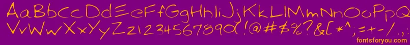SparkyRegular Font – Orange Fonts on Purple Background