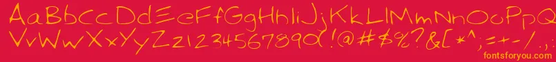 SparkyRegular Font – Orange Fonts on Red Background