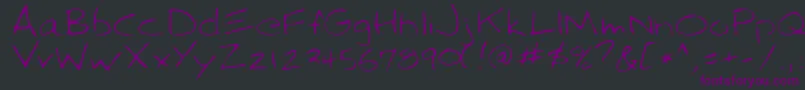 SparkyRegular Font – Purple Fonts on Black Background