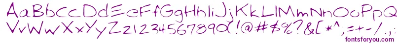 SparkyRegular Font – Purple Fonts on White Background