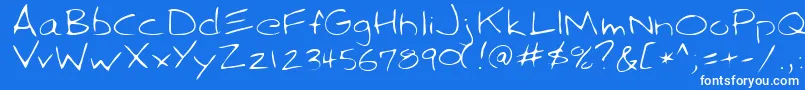 SparkyRegular Font – White Fonts on Blue Background