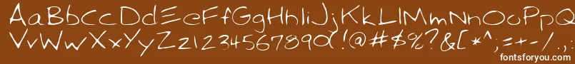 SparkyRegular Font – White Fonts on Brown Background