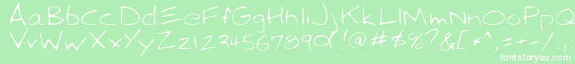 SparkyRegular Font – White Fonts on Green Background